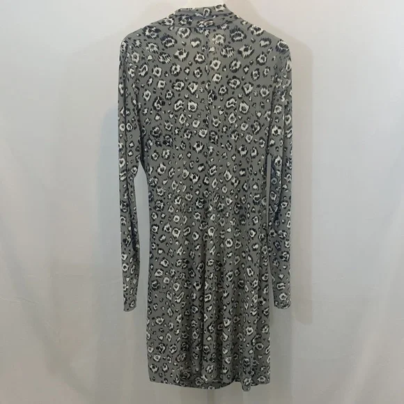 Norma Kamali Animal Print Faux Wrap Dress - Picture 6 of 7